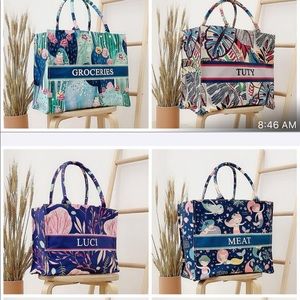 PO Custom Canvas Tote Bag with your name on it